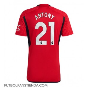 Manchester United Antony #21 Primera Equipación 2023-24 Manga Corta